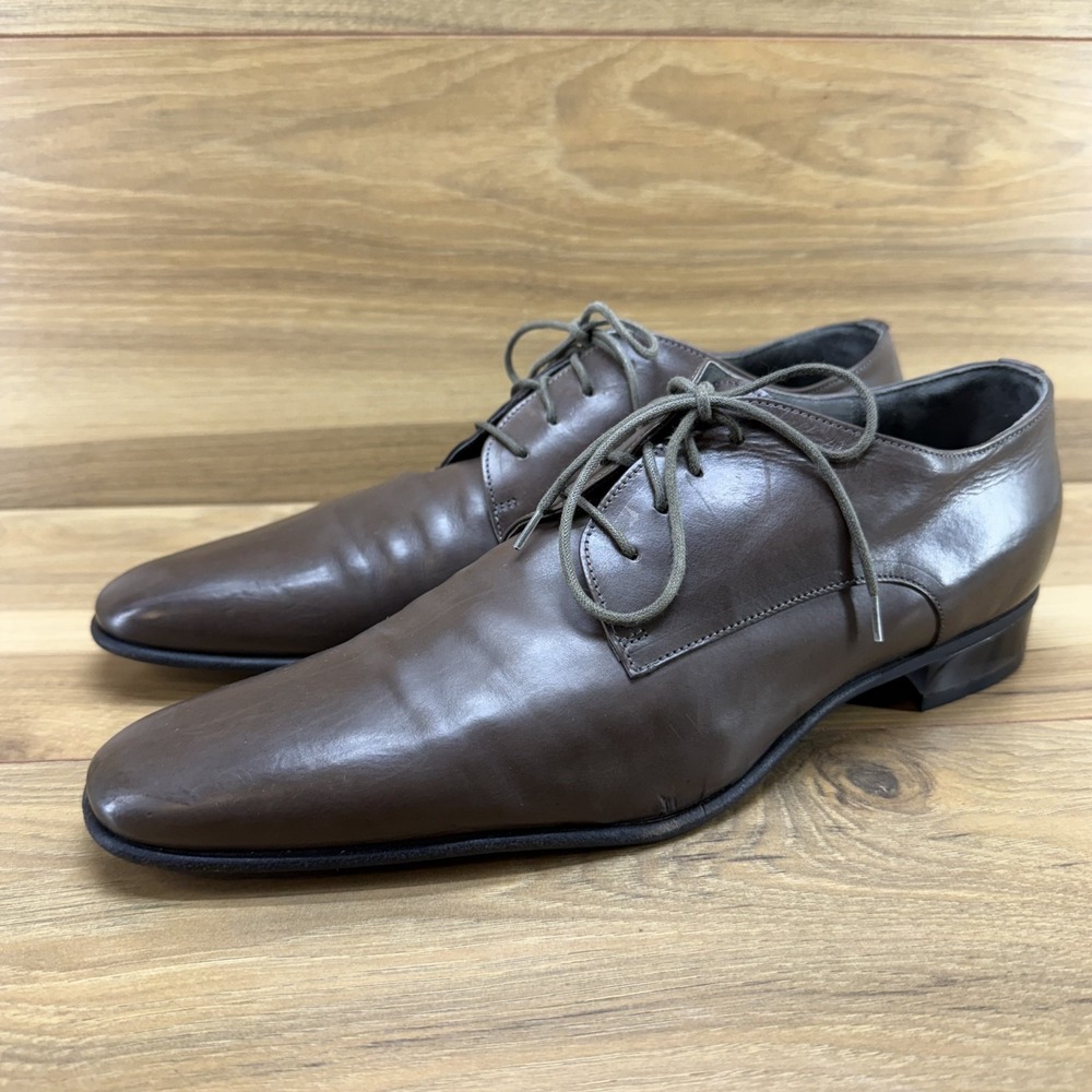 VIKTOR & ROLF Italian Oxfords Mens 11 EU 44 Taupe Leather Dress Shoes Formal